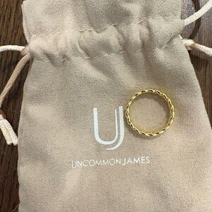 Uncommon James Tigris Curb Gold Braided Ring - size 7 - brand new